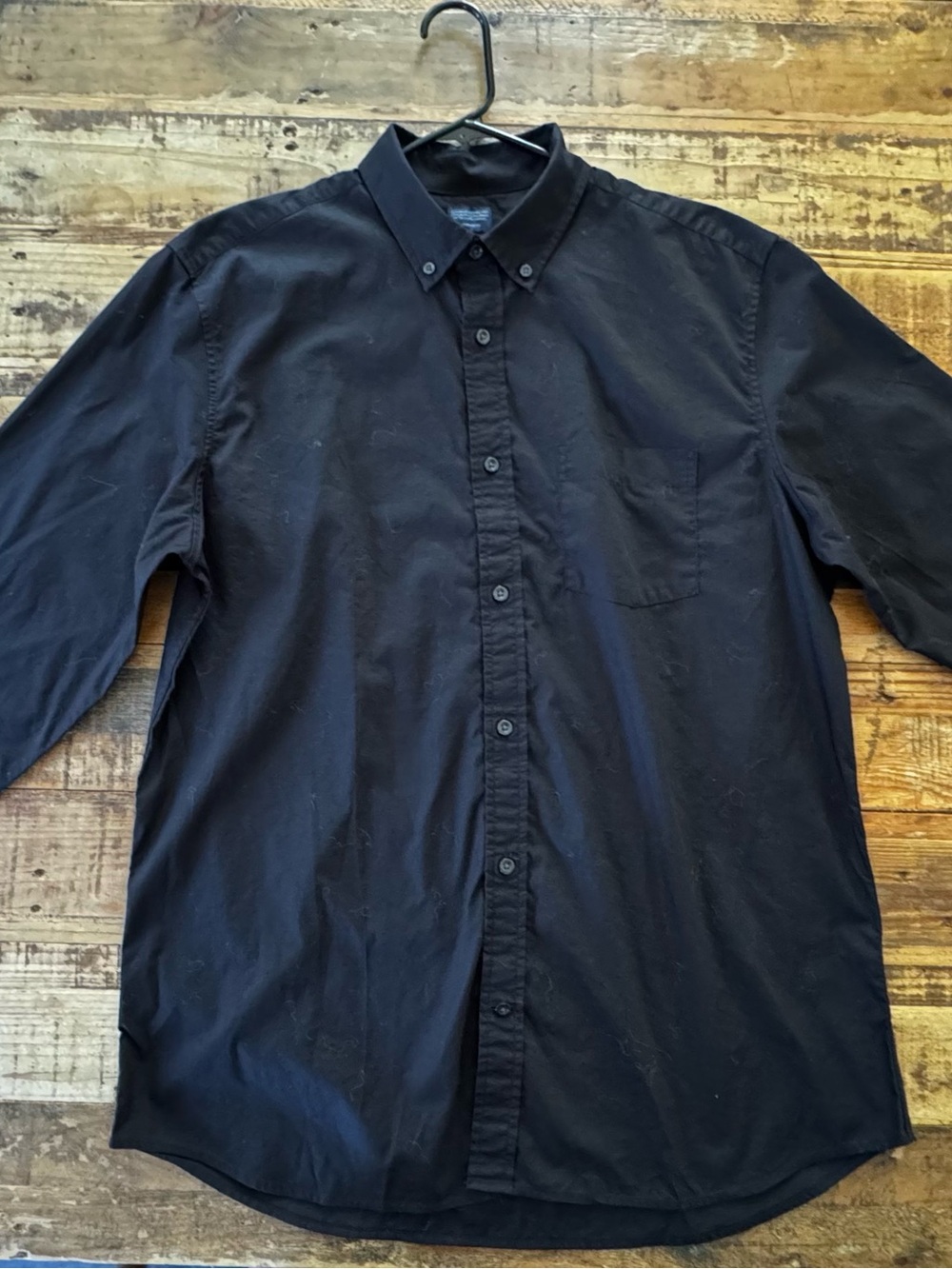 GAP Black Button-Down Collar Long Sleeve Shirt